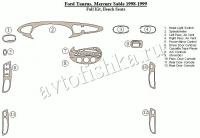 Декоративные накладки салона Ford Taurus 1998-1999 полный набор, Bench Seats