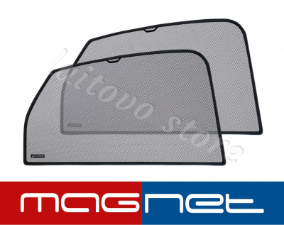 Subaru Forester (2015-н.в.) комплект бескрепёжныx защитных экранов Chiko magnet, задние боковые (Стандарт)
